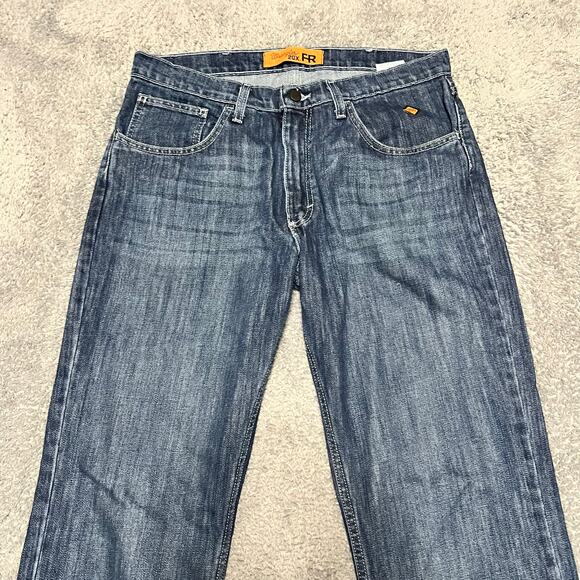 Wrangler FR 20X Bootcut Jeans Mens 34 x34 Flame Resistant Blue Denim - Picture 2 of 10